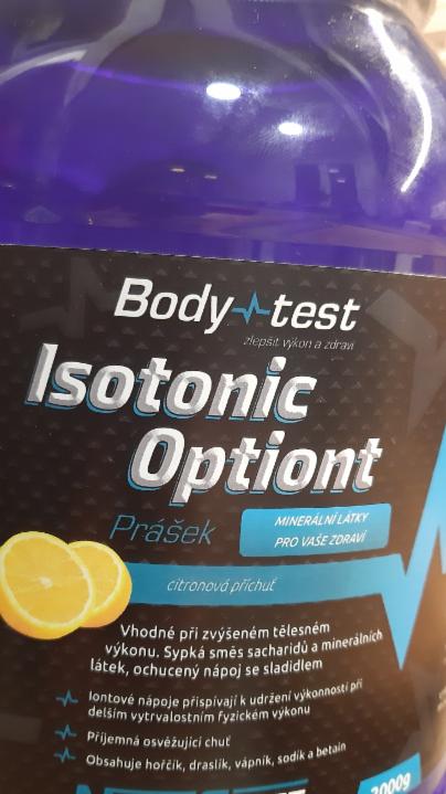 Fotografie - Isotonic Optiont citrónová příchuť Body test