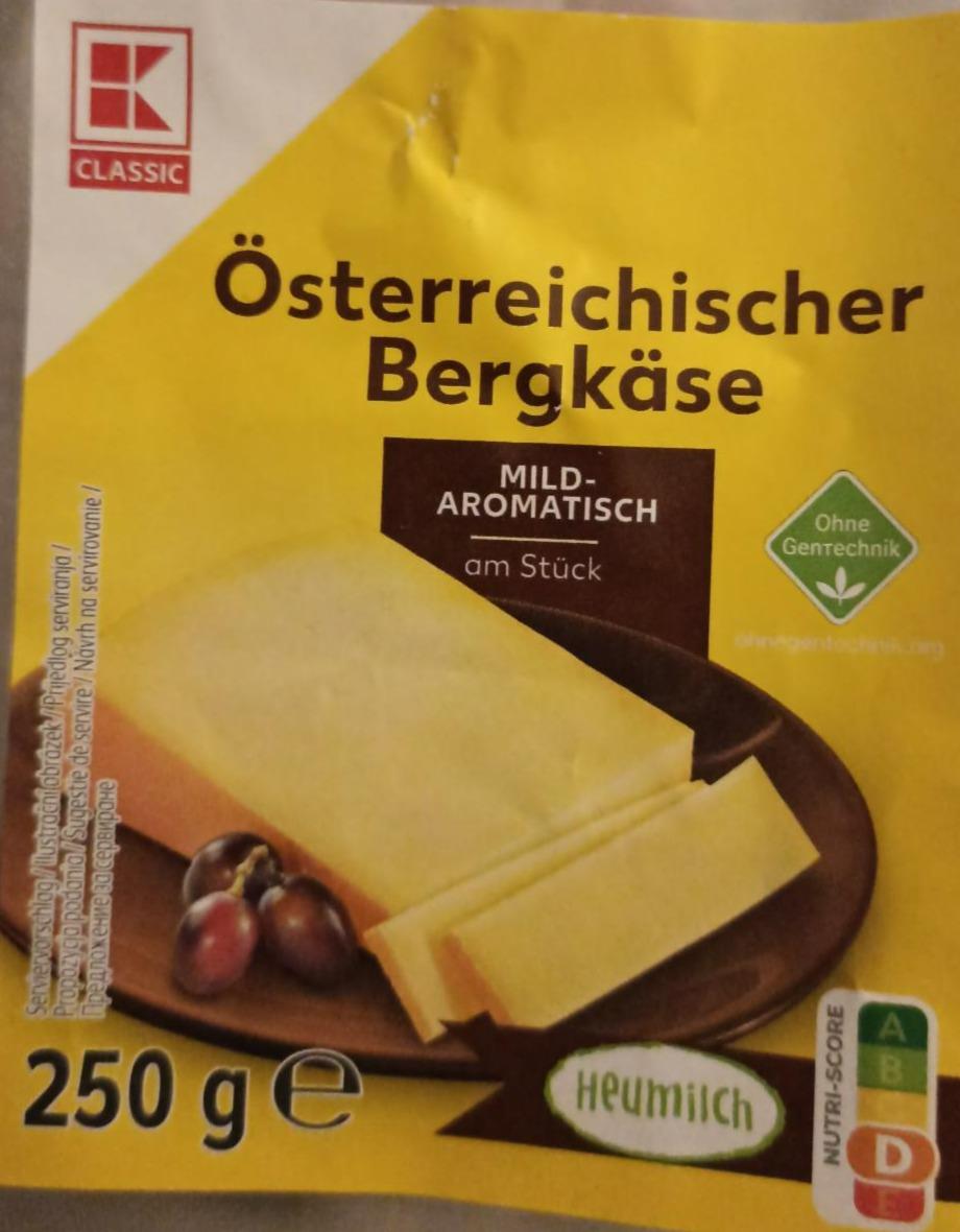 Fotografie - Österreichischer Bergkäse mild-aromatisch K-Classic