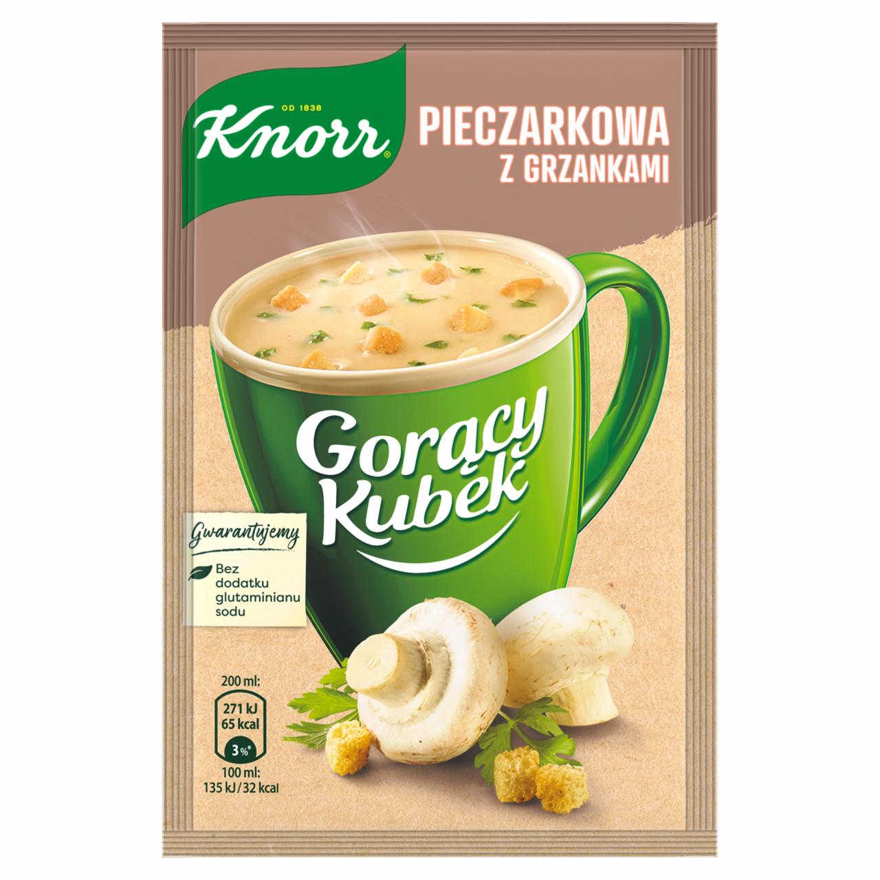 Fotografie - Pieczarkowa z grzankami goracy kubek Knorr