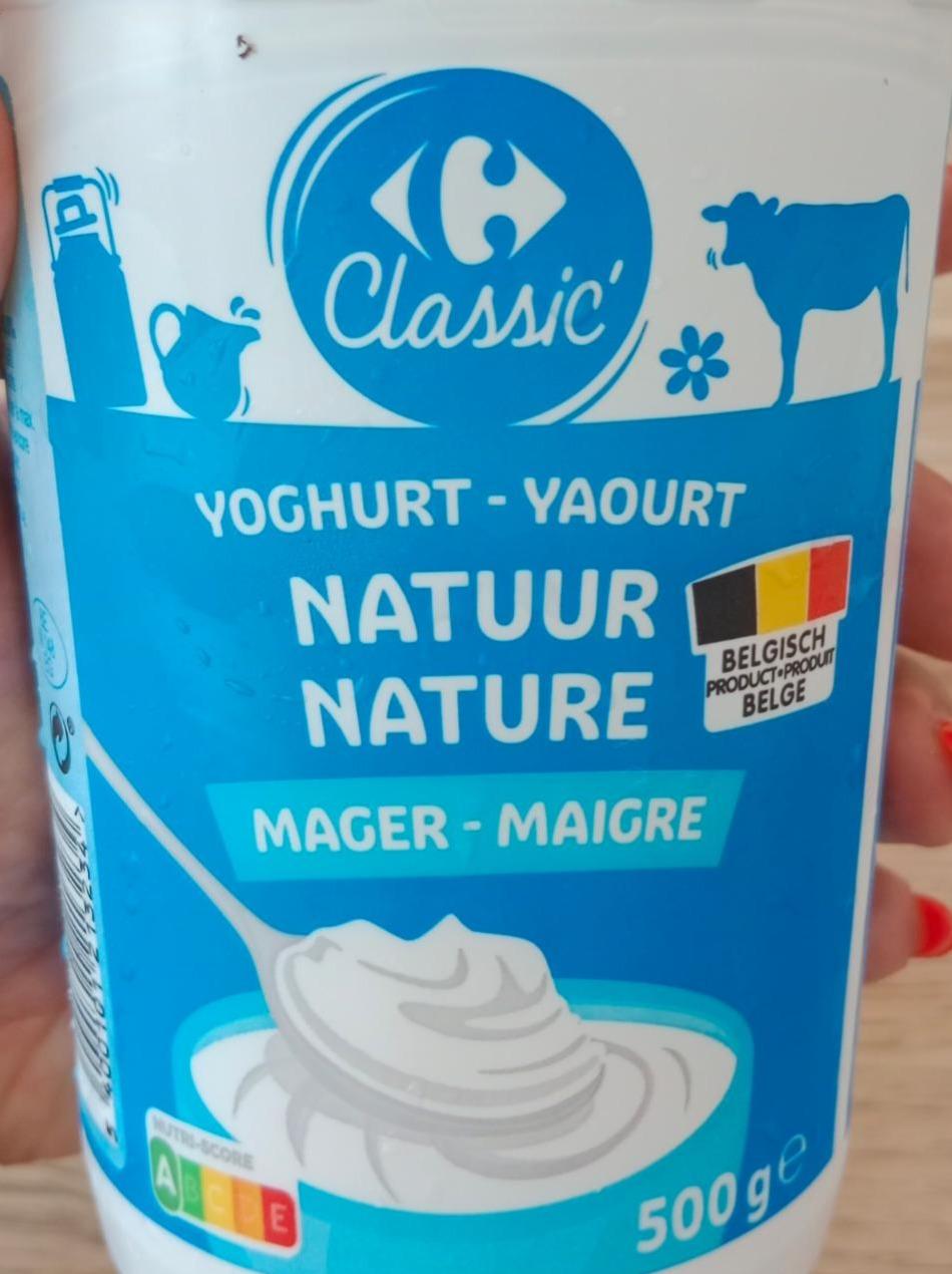 Fotografie - Yoghurt Natuur Mager Carrefour Classic'