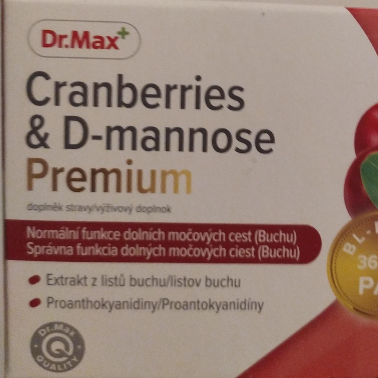 Fotografie - cranberries & D-mannose Dr.Max