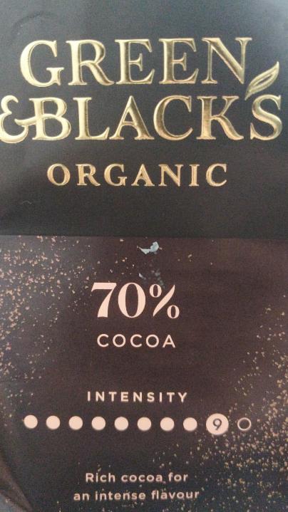 Fotografie - Intense Dark Organic 70% Cocoa Chocolate Green & Black's