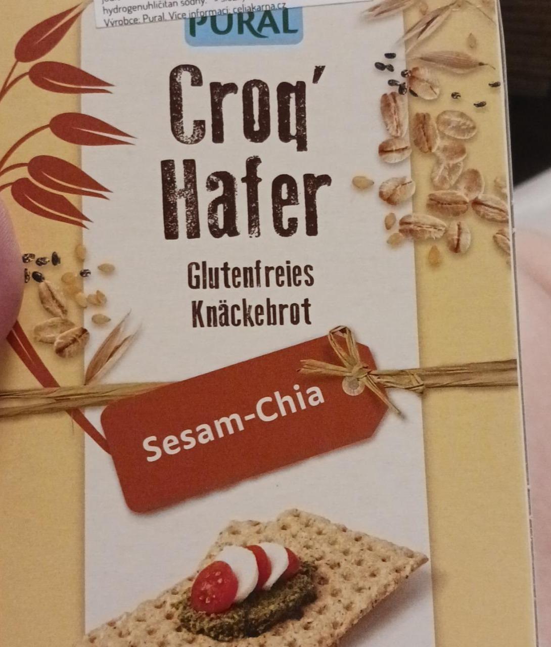 Fotografie - Croq' Hafer Sesam-Chia Glutenfreies Knäckebrot Pural