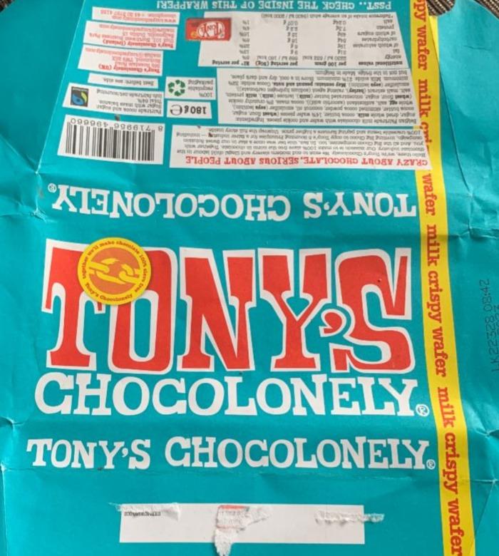 Fotografie - Milk Cripy Wafer Tony's Chocolonely