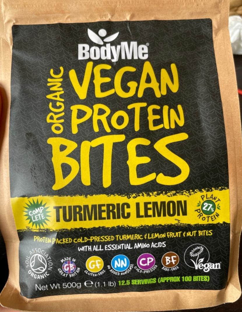 Fotografie - Organic Vegan Protein Bites Turmeric Lemon BodyMe