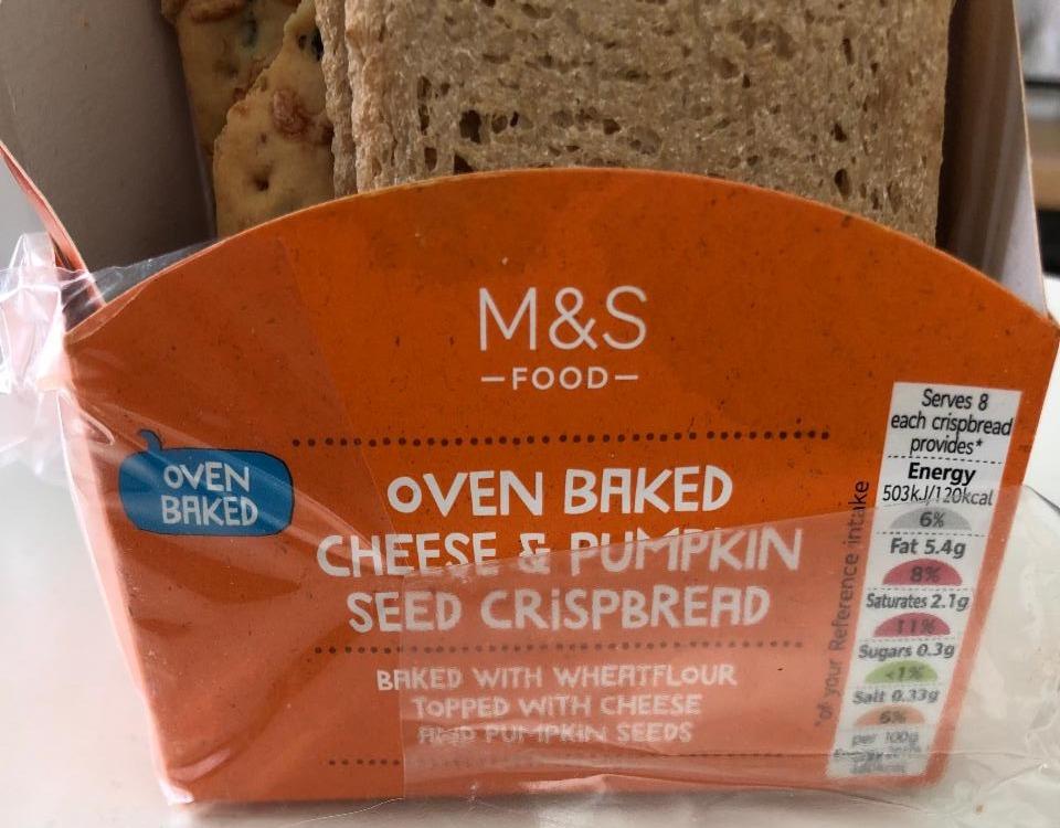 Fotografie - Oven Baked Cheese & Pumpkin Seed Crispbread M&S Food