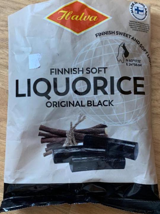 Fotografie - Finnish soft Liquorice original black Halva