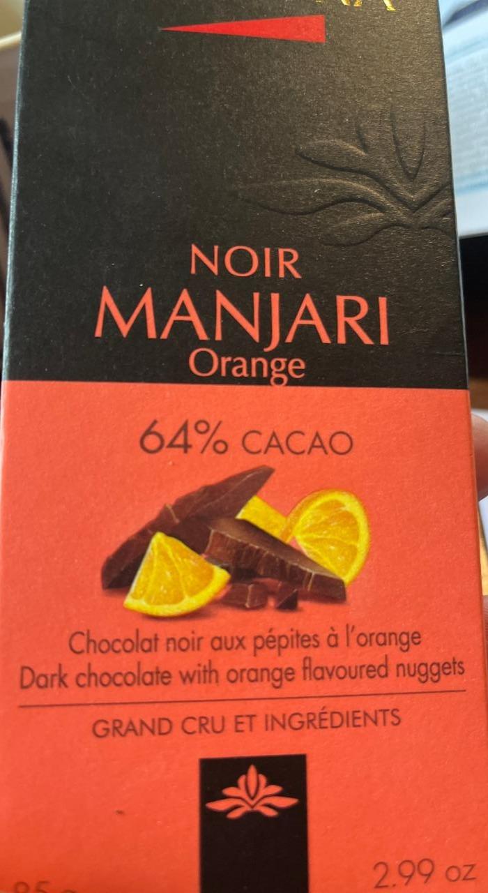 Fotografie - Noir Manjari Orange 64% cacao Valrhona