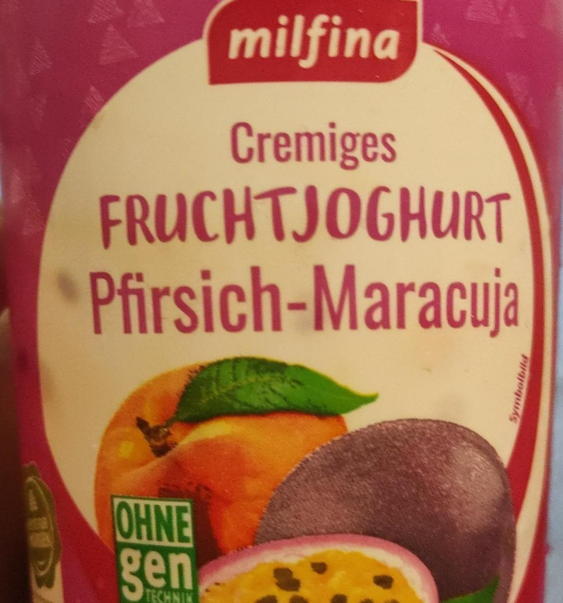 Fotografie - Cremiges Fruchtjoghurt Pfirsich-Maracuja Milfina