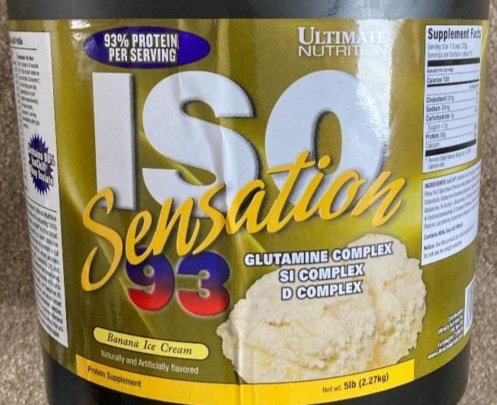 Fotografie - ISO sensation 93 Banana Ice Cream Ultimate nutrition