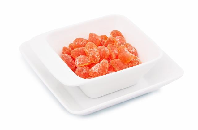 Fotografie - Proteinové gumové bonbóny s pomerančovou příchutí Victus