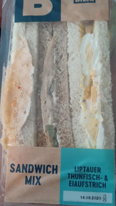 Fotografie - Sandwich mix liptauer thunfisch & eiaufstrich Billa