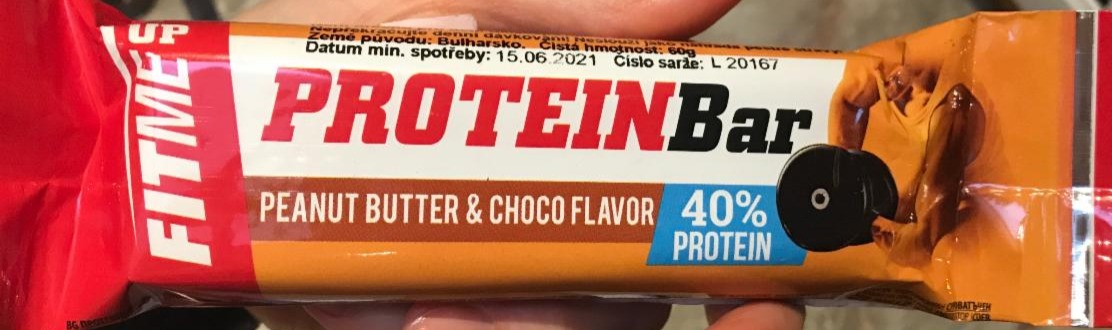 Fotografie - Protein Bar 40% Peanut Butter & Choco Fitme up