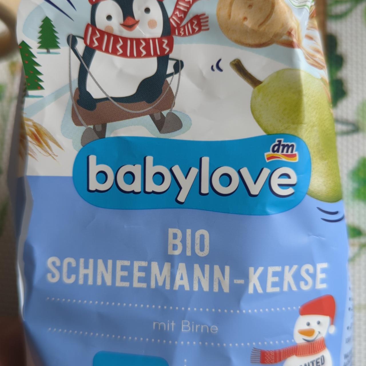 Fotografie - Bio Schneemann-Keks mit Birne Babylove
