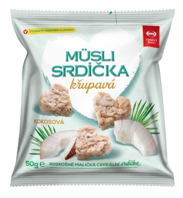 Fotografie - Müsli Srdíčka křupavá kokosová Semix