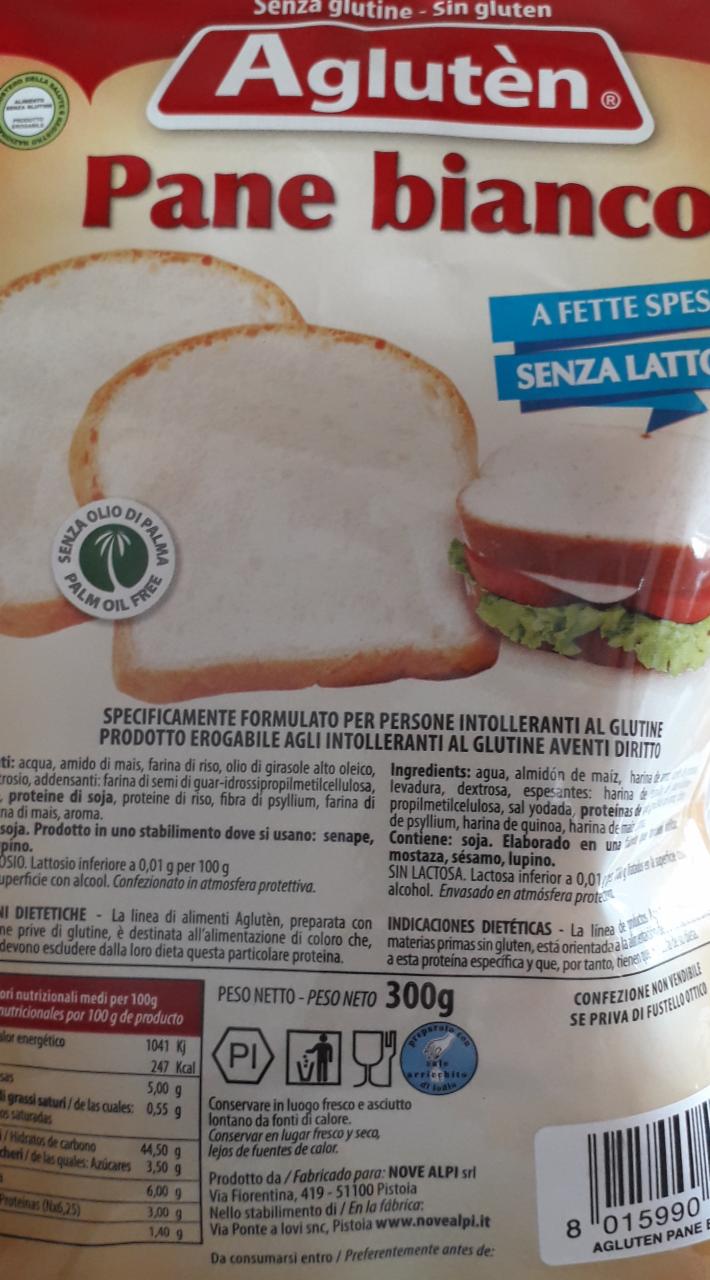 Fotografie - Pane bianco krájený bílý chléb bez lepku a laktózy Agluten