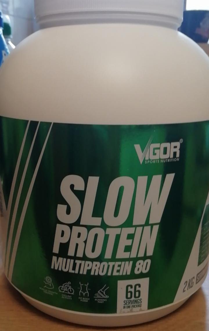 Fotografie - Slow Protein MultiProtein 80 Strawberry Vigor Nutrition