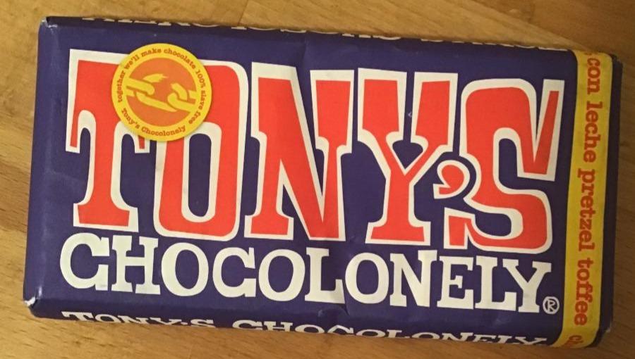 Fotografie - Chocolate con leche, pretzel toffee Tony’s Chocolonely