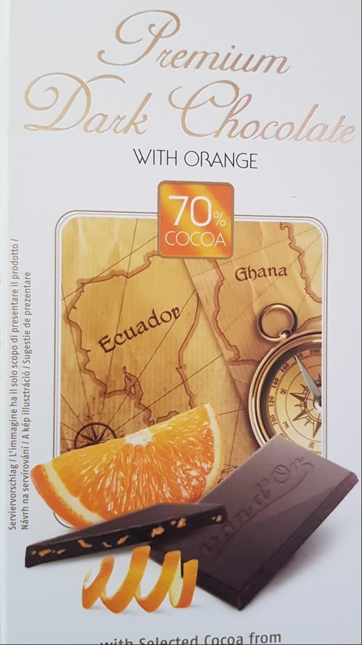 Fotografie - hořká čokoláda s pomerančovou kůrou van d'Or