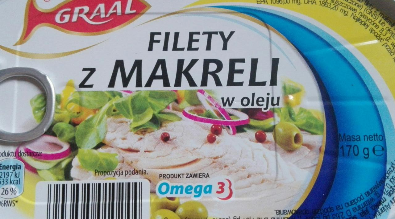 Fotografie - Filety z makreli s oleju GRAAL
