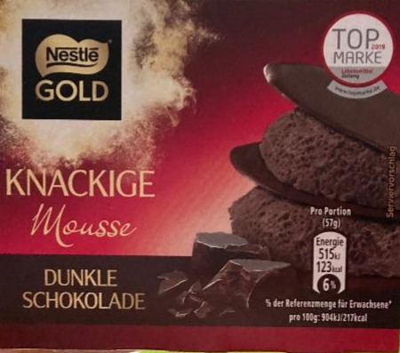 Fotografie - Knackige mousse dunkle schokolade Nestlé gold