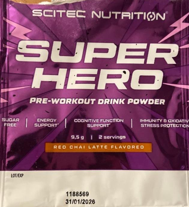 Fotografie - super hero red chai latte Scitec Nutrition