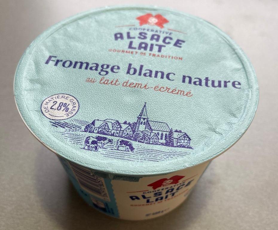 Fotografie - Fromage blanc nature 2,8% Alsace Lait