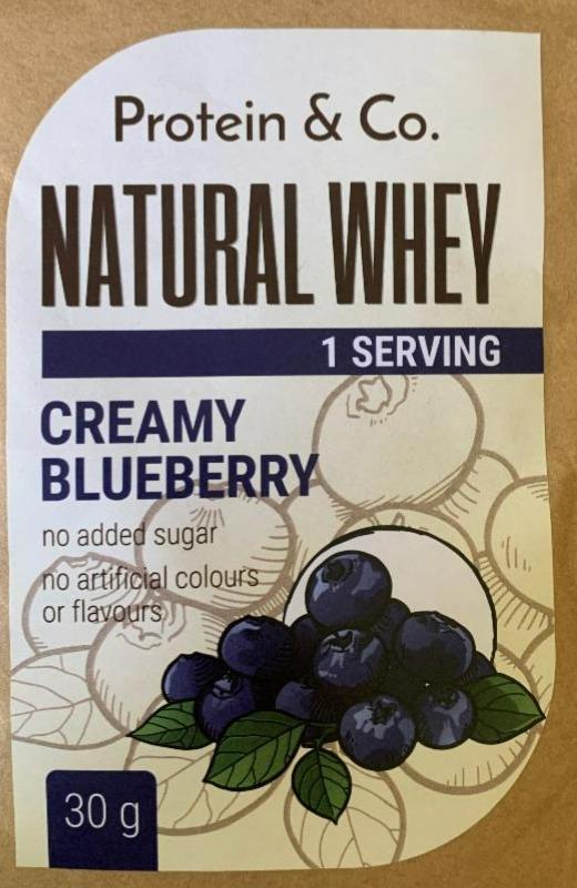 Fotografie - Natural Whey Creamy Blueberry Protein & Co.