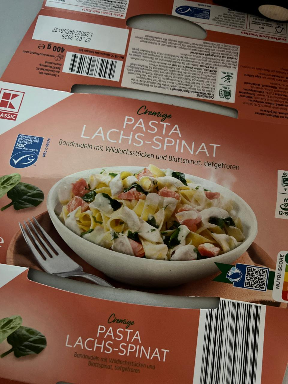 Fotografie - Pasta Lachs-Spinat K-Classic