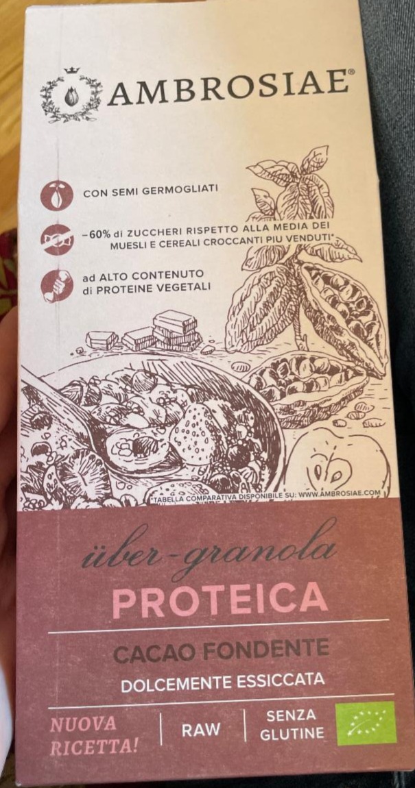 Fotografie - Bio Über Granola Proteica Cacao Fondente Senza Glutine Ambrosiae
