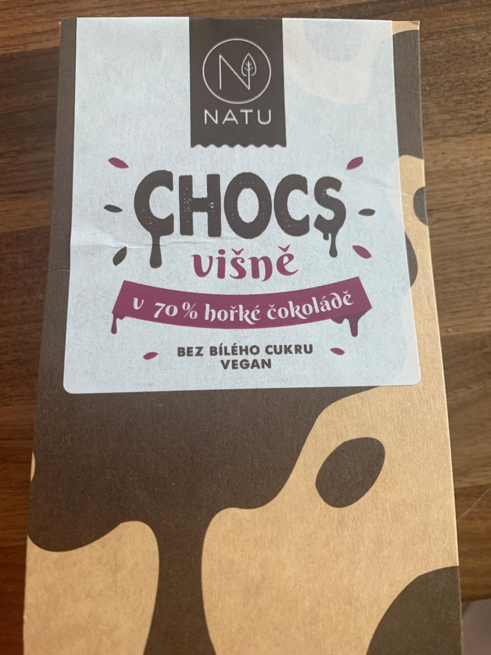Fotografie - Chocs višně v 70% hořké čokoládě Natu
