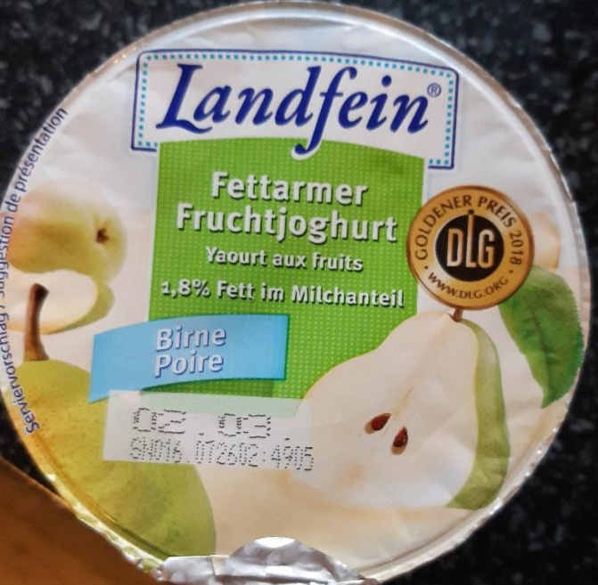 Fotografie - Nízkotučný jogurt 24% hrušek Landfein