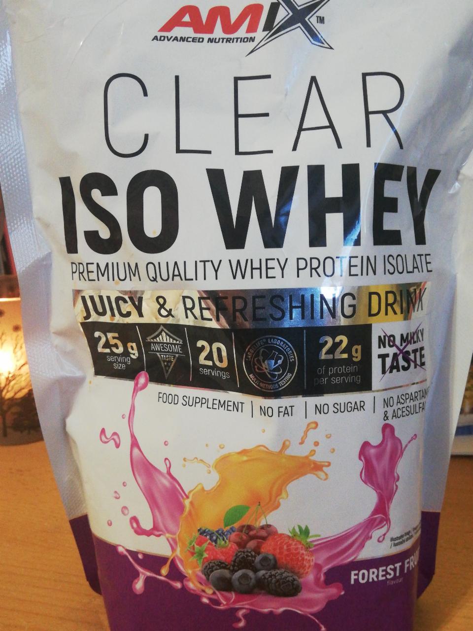 Fotografie - Clear Iso Whey Forrest fruit Amix