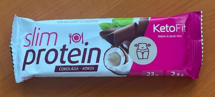 Fotografie - Slim protein čokoláda - kokos KetoFit
