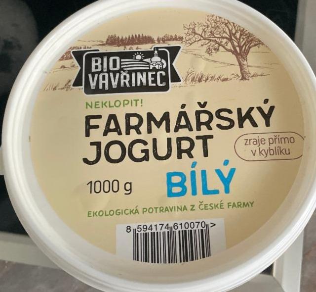Fotografie - Farmářský jogurt bílý Bio Vavřinec
