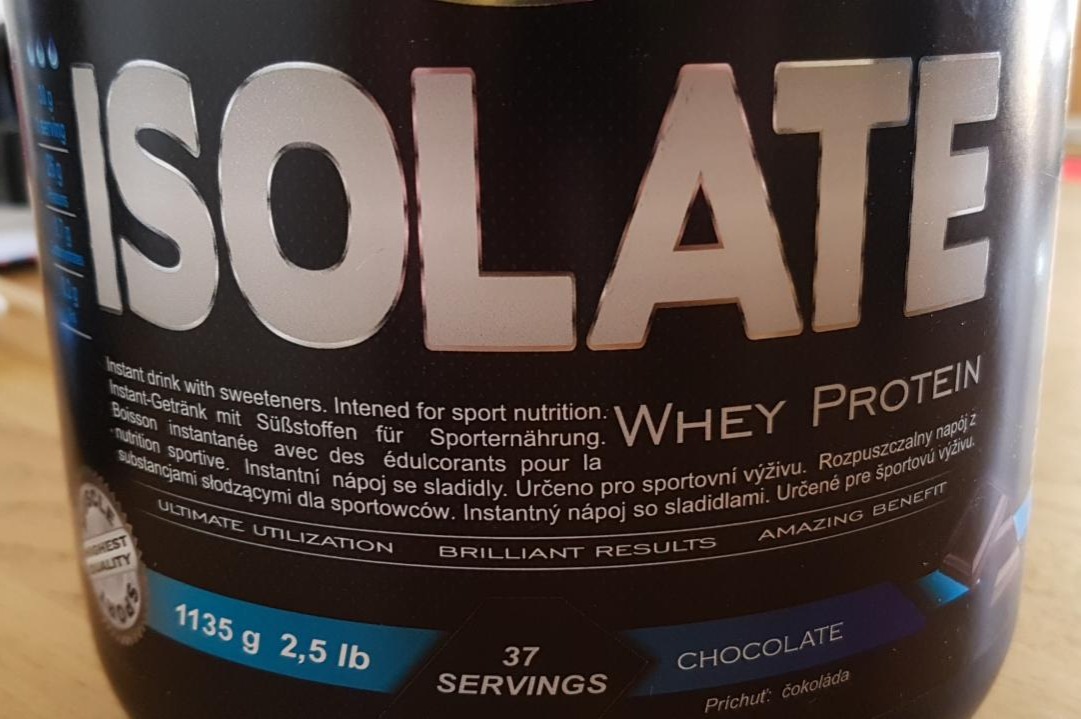 Fotografie - Isolate Whey Protein Chocolate Muscle sport