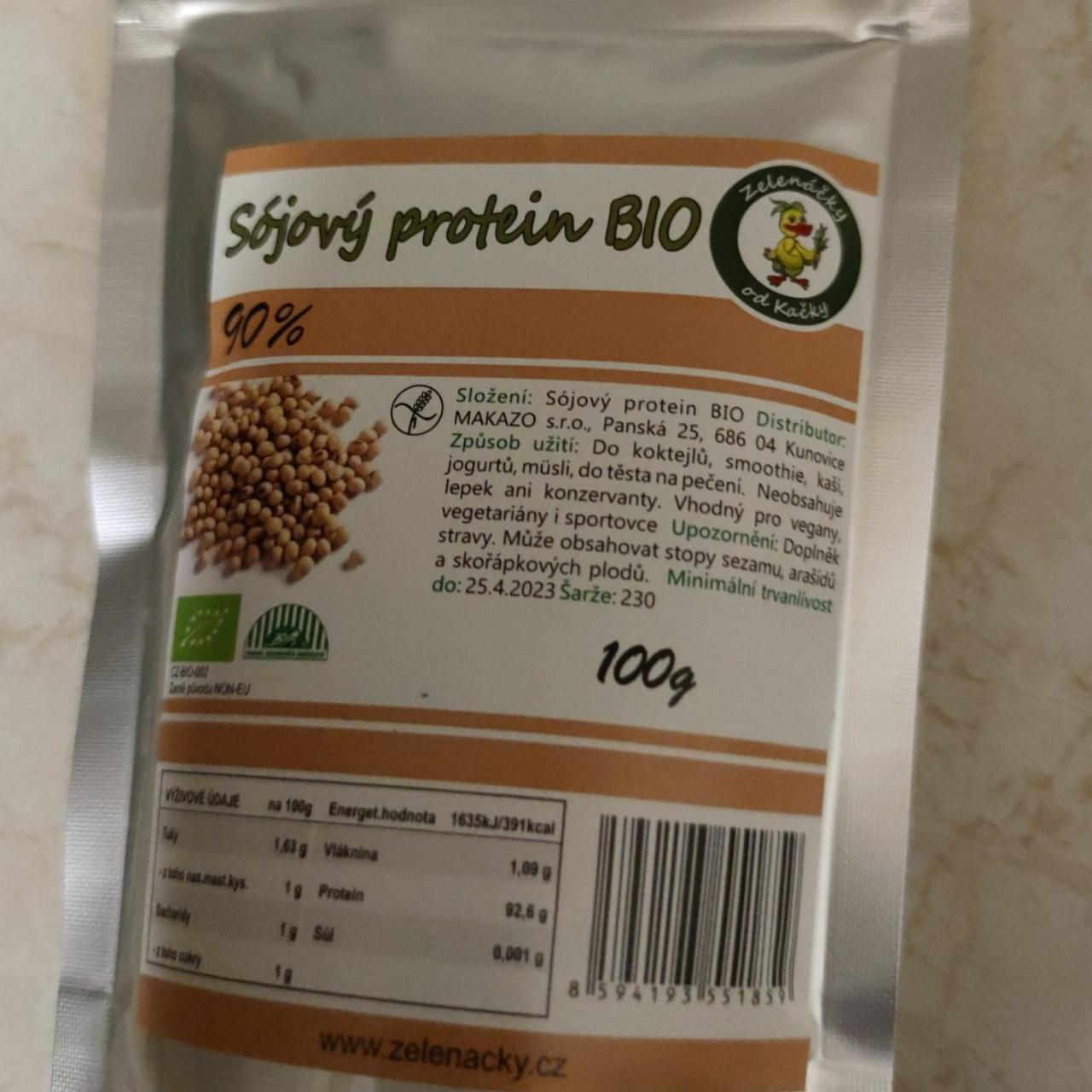 Fotografie - Sójový protein BIO Zelenáčky od Kačky