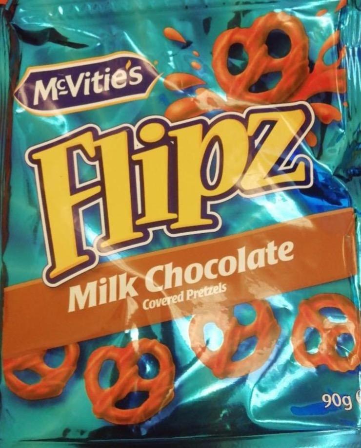 Fotografie - Milk Chocolate coated pretzels Flipz McVitie's
