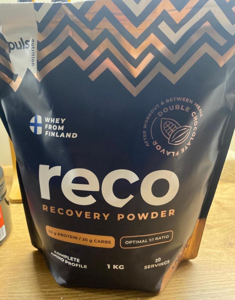 Fotografie - Reco recovery powder double chocolate Puls nutrition