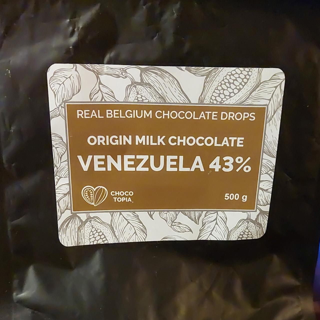 Fotografie - Origin milk chocolate Venezuela 43% Chocotopia