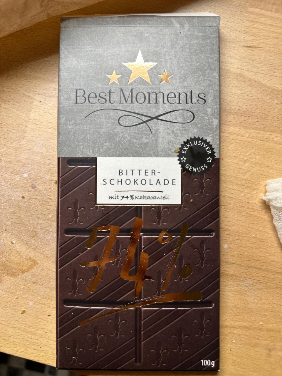 Fotografie - Best moment chocolate 74%