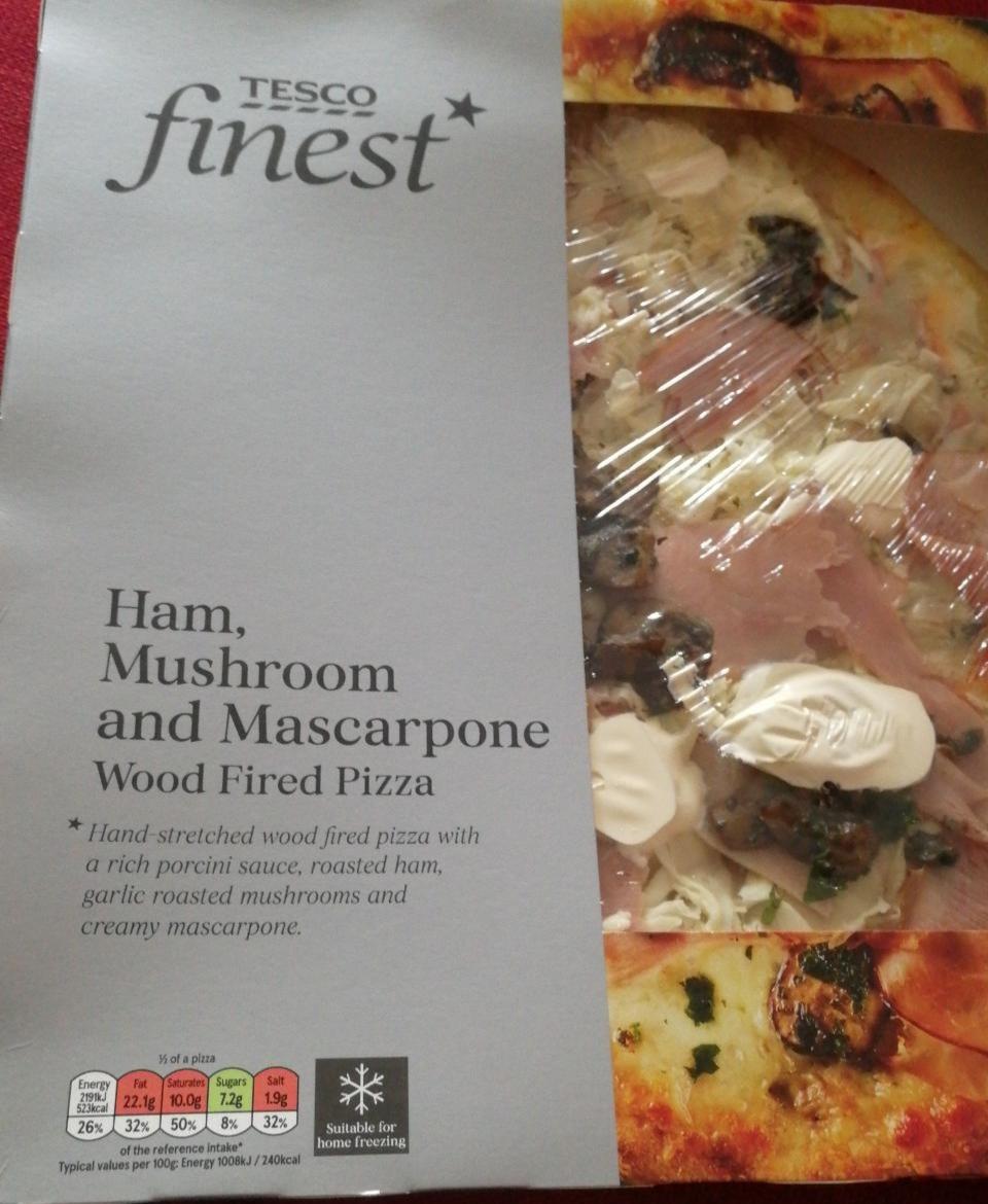 Fotografie - Ham, Mushroom and Mascarpone Wood Fired Pizza Tesco finest