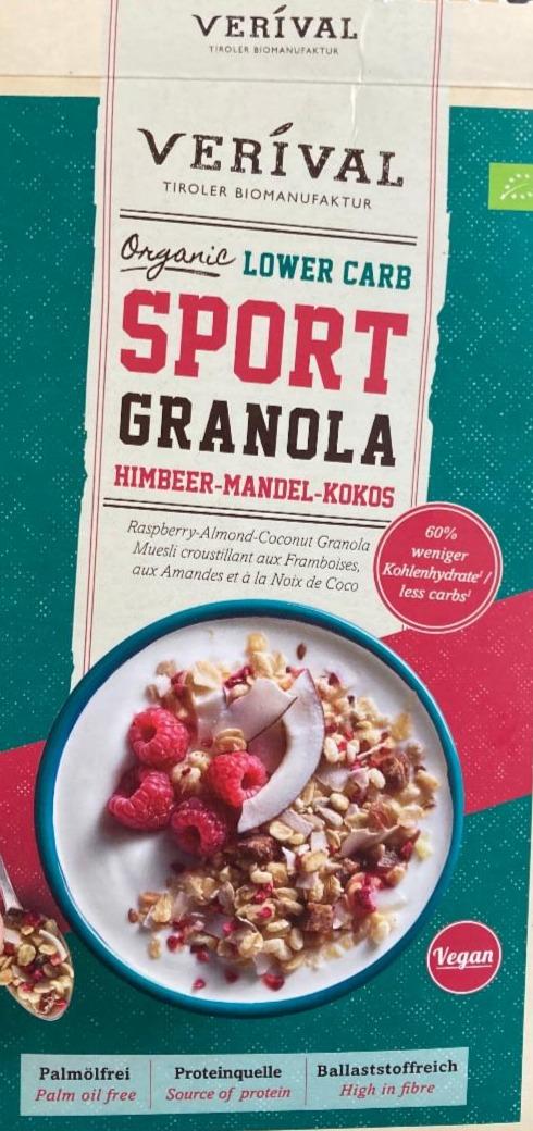 Fotografie - Sport granola himbeer-mandel-kokos lower carb Verival