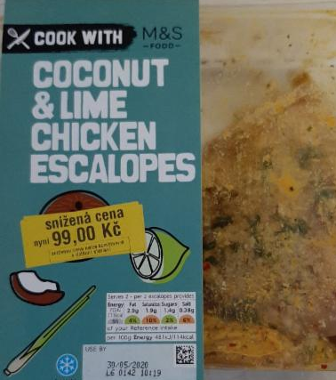 Fotografie - kuřecí řízky Coconut & Lime chicken escalopes M&S