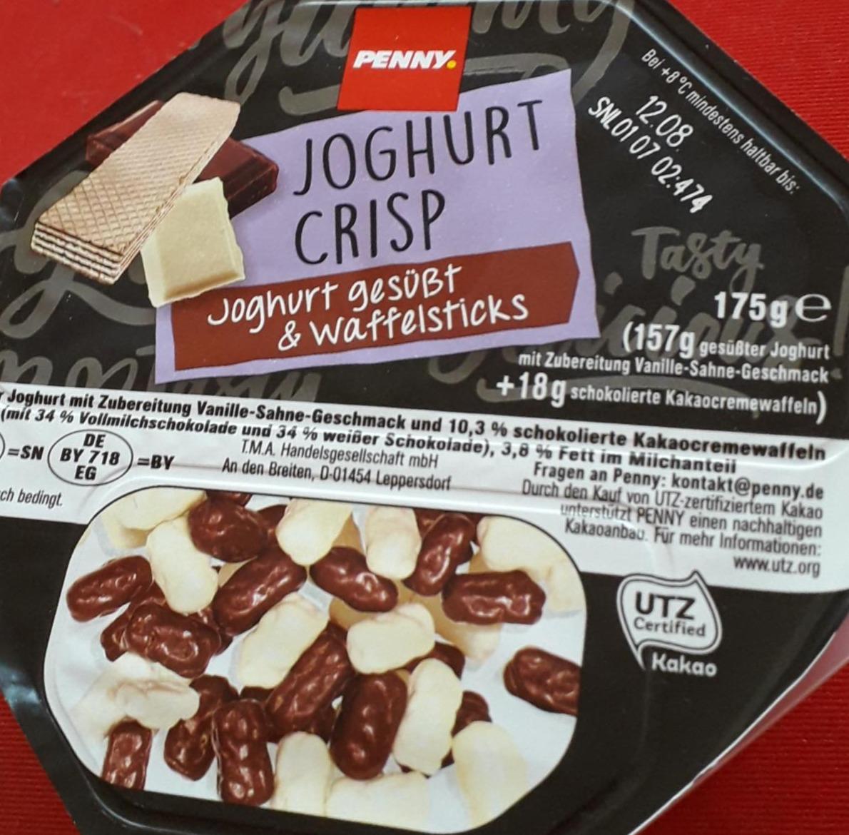 Fotografie - Joghurt crisp Joghurt gesüßt & Waffelsticks Penny