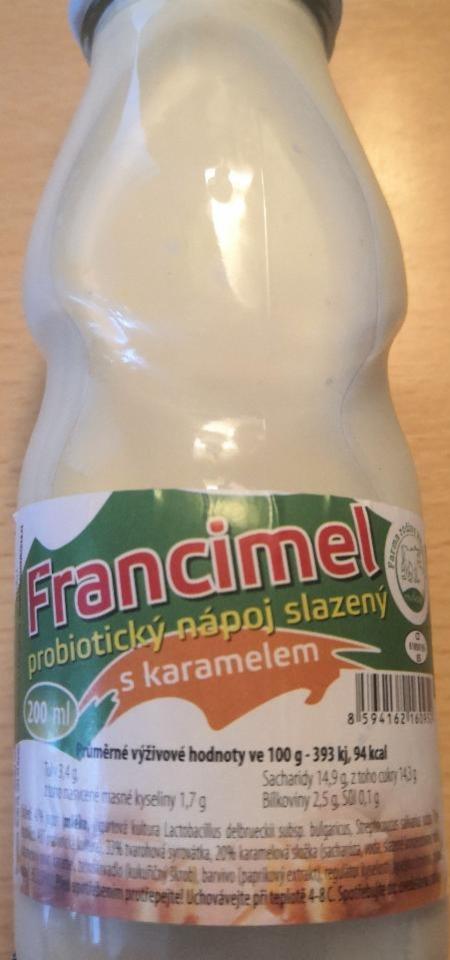 Fotografie - Francimel probiotický nápoj slazený s karamelem