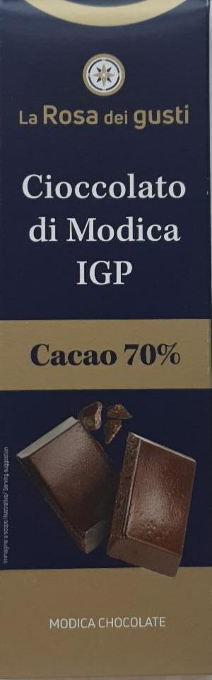 Fotografie - Cioccolato di Modica IGP Cacao 70% La Rosa dei gusti