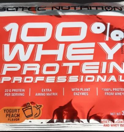 Fotografie - 100% Whey protein Yogurt Peach Scitec Nutrition