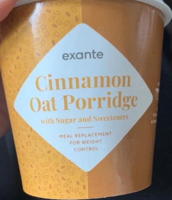 Fotografie - Meal Replacement Cinnamon Oat Porridge Exante