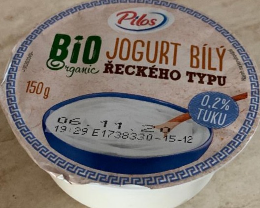 Fotografie - Bio Organic jogurt bílý řeckého typu Pilos